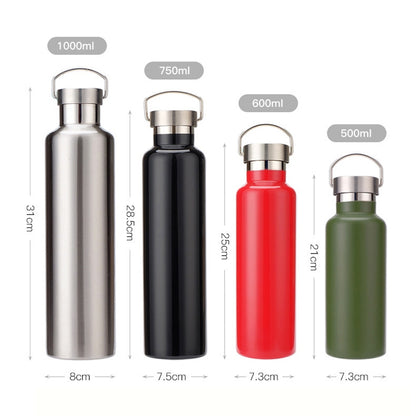304 Vakuum-Edelstahl-Vakuumflasche, doppellagig, große Kapazität, Outdoor-Wasserflasche, Bergsteigen-Sportflasche
