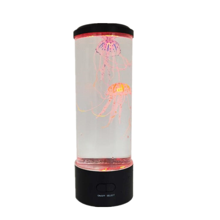 Zylindrisches LED-Simulations-Quallenlicht, USB-betrieben, buntes Quallen-Atmosphärenlicht, 10,5 x 10,5 x 29,4 cm