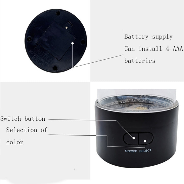 Zylindrisches LED-Simulations-Quallenlicht, USB-betrieben, buntes Quallen-Atmosphärenlicht, 10,5 x 10,5 x 29,4 cm