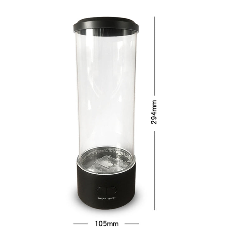 Zylindrisches LED-Simulations-Quallenlicht, USB-betrieben, buntes Quallen-Atmosphärenlicht, 10,5 x 10,5 x 29,4 cm