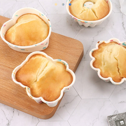 Kreative DIY-Backform aus Silikon für Kuchenförmchen und Muffins, Stil: Bär (Makron-Pink), Blumenform (Makron-Grün), Blumenform (Makron-Pink), Blumenform (Bonbonfarbe), Hohl (Makron-Cyan), Hohl (Makron-Pink), Hohl (Bonbonfarbe) ...