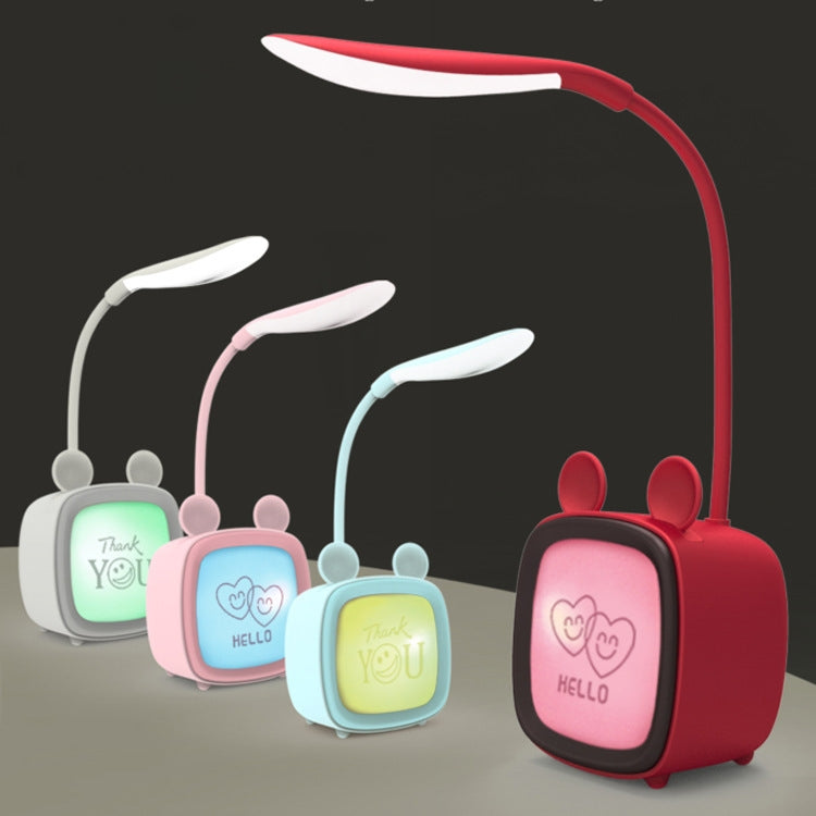 2 PCS Niedliche USB-Tischlampe mit Haustiermotiv, energiesparendes LED-Nachtlicht für den Augenschutz im Schlafzimmer und Schlafsaal, zufällige Farbauswahl, Kaninchen, süßer Bär, Rehkitz, Archie