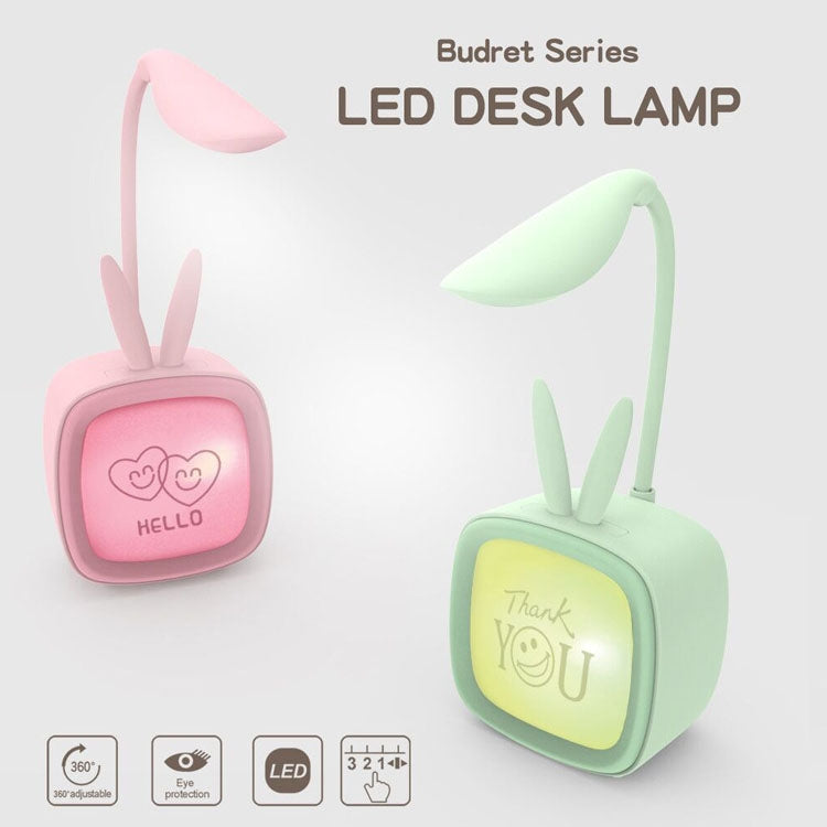 2 PCS Niedliche USB-Tischlampe mit Haustiermotiv, energiesparendes LED-Nachtlicht für den Augenschutz im Schlafzimmer und Schlafsaal, zufällige Farbauswahl, Kaninchen, süßer Bär, Rehkitz, Archie