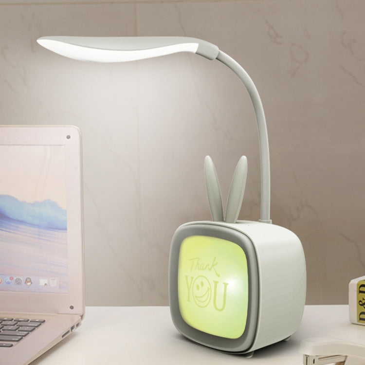 2 PCS Niedliche USB-Tischlampe mit Haustiermotiv, energiesparendes LED-Nachtlicht für den Augenschutz im Schlafzimmer und Schlafsaal, zufällige Farbauswahl, Kaninchen, süßer Bär, Rehkitz, Archie