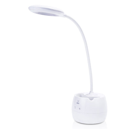 Deli 4326 Drei-Gang verstellbare Ring USB-Lade-Schreibtischlampe mit Stifthalter