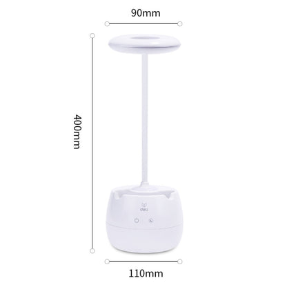 Deli 4326 Drei-Gang verstellbare Ring USB-Lade-Schreibtischlampe mit Stifthalter