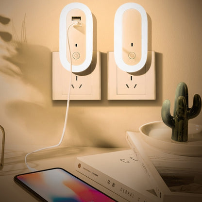 Fernbedienung Timer Dimmen Nachtlicht Schlafzimmer Steckdose LED Wandleuchte, CN Stecker, Dual-USB