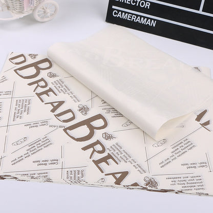 100 Sheets / Pack Cake Greaseproof Paper Baking Packaging Plate Paper Hamburger Paper, Colour: Classical Newspaper, Classical Newspaper, Color Pastry, Orange Tower, White English, Coffee English, Wheat English, Pure White, Thick Kraft Paper, Gray Tower...