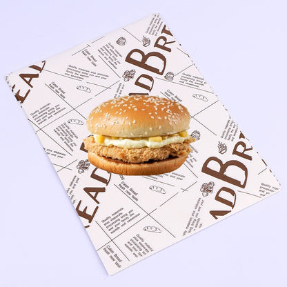 100 Sheets / Pack Cake Greaseproof Paper Baking Packaging Plate Paper Hamburger Paper, Colour: Classical Newspaper, Classical Newspaper, Color Pastry, Orange Tower, White English, Coffee English, Wheat English, Pure White, Thick Kraft Paper, Gray Tower...