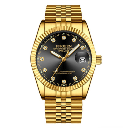 FNGEEN 7008 Men Fashion Diamond Dial Watch Couple Watch