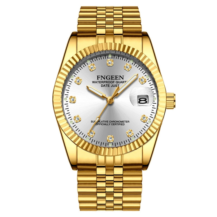 FNGEEN 7008 Men Fashion Diamond Dial Watch Couple Watch