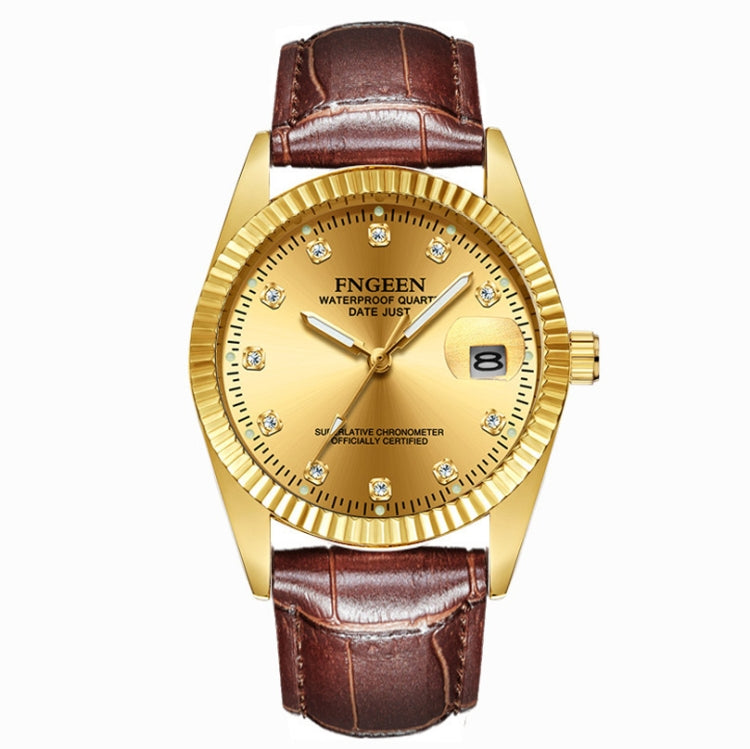 FNGEEN 7008 Men Fashion Diamond Dial Watch Couple Watch