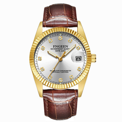 FNGEEN 7008 Men Fashion Diamond Dial Watch Couple Watch