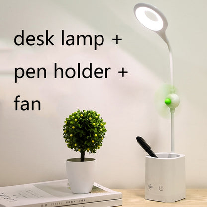WS-8010 LED Fan Desk Lamp Bedside Desk USB Folding Desk Lamp, Water Drop, Ring, Pen Holder White Fan Blade, Pen Holder Yellow Fan Blade, Pen Holder Blue Fan Blade, Pen Holder Green  Fan Blade