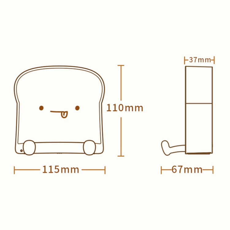 FL-01 Toastbrot-Nachtlicht mit Handyhalter, Zeitgesteuertes Schlaflicht für Kinderzimmer, FL-01 Toastbrot gefräßig, FL-01 Toastbrot Schlummerlicht, FL-01 Toastbrot verspielt