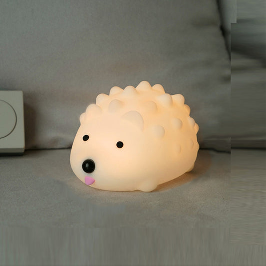 ZD-27 Cute Hedgehog Night Light Timer Dimming USB Bedside Lamp, Style:, ZD-27 Hedgehog Button Control