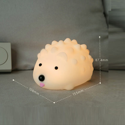 ZD-27 Niedliches Igel-Nachtlicht mit Timer und Dimmfunktion, USB-Nachttischlampe, Stil:, ZD-27 Igel-Tastensteuerung