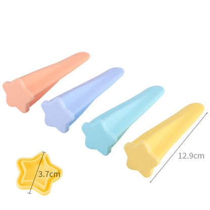 4-in-1-Set mit Eisformen für Kinder, lebensmittelechtes Silikon, Cremeform, Lieferung in zufälliger Farbe, 2 Sets 4 in 1