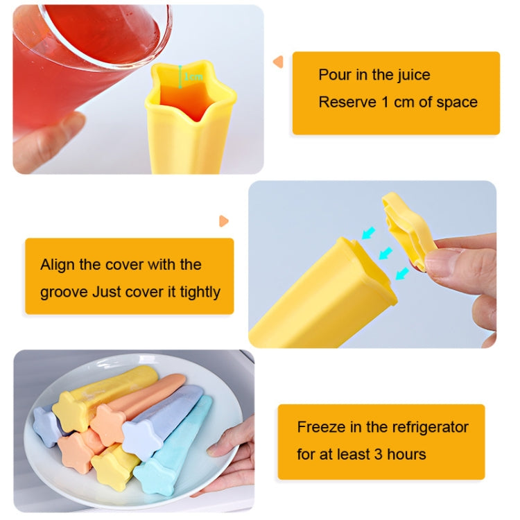 4-in-1-Set mit Eisformen für Kinder, lebensmittelechtes Silikon, Cremeform, Lieferung in zufälliger Farbe, 2 Sets 4 in 1