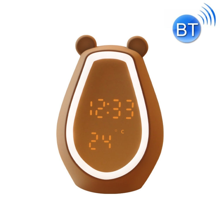 Bärenwecker, LED, digital, leise, Nachttischlampe, Bluetooth-Lautsprecher, USB-Aufladung, Cartoon-Nachtlicht für Kinder, Bluetooth-Version, Bluetooth + kleine Programmversion