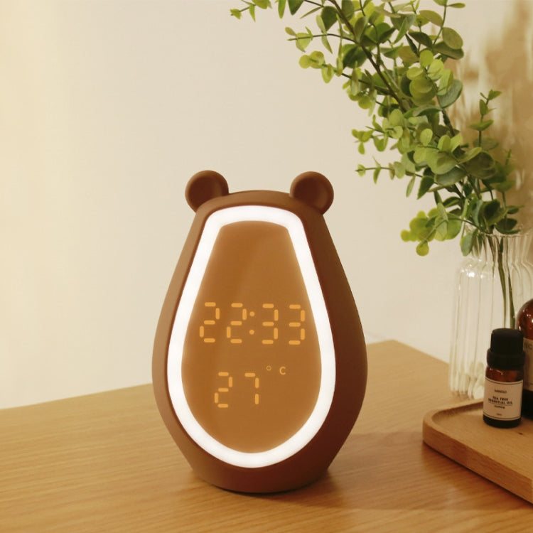 Bärenwecker, LED, digital, leise, Nachttischlampe, Bluetooth-Lautsprecher, USB-Aufladung, Cartoon-Nachtlicht für Kinder, Bluetooth-Version, Bluetooth + kleine Programmversion