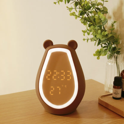 Bärenwecker, LED, digital, leise, Nachttischlampe, Bluetooth-Lautsprecher, USB-Aufladung, Cartoon-Nachtlicht für Kinder, Bluetooth-Version, Bluetooth + kleine Programmversion