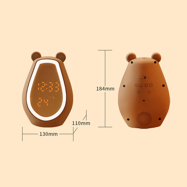 Bärenwecker, LED, digital, leise, Nachttischlampe, Bluetooth-Lautsprecher, USB-Aufladung, Cartoon-Nachtlicht für Kinder, Bluetooth-Version, Bluetooth + kleine Programmversion