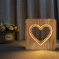 FS-T2158W Romantisches Valentinstag-Geburtstagsgeschenk aus Holz Nachtlicht Dekoration für Zuhause, Valentinstag