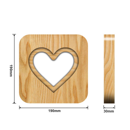 FS-T2158W Romantisches Valentinstag-Geburtstagsgeschenk aus Holz Nachtlicht Dekoration für Zuhause, Valentinstag