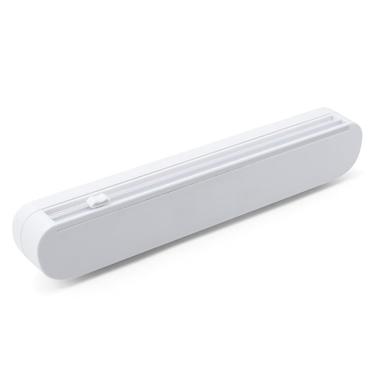 Frischhaltefolienschneider mit Saugnapf, für den Haushalt, verstellbare Aufbewahrungs-Schneidebox aus Plastikfolie, Frischhaltefolienschneider mit Saugnapf