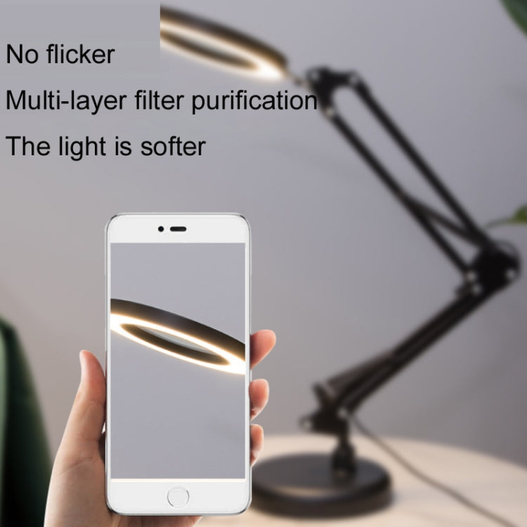 8-fache Lupenlampe, Beauty Nail Tattoo Repair Büro-Leselampe, ohne Lupe (schwarz), mit Lupe (schwarz)