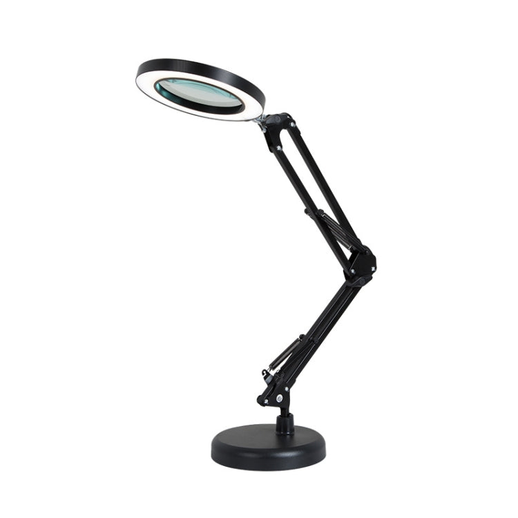 8-fache Lupenlampe, Beauty Nail Tattoo Repair Büro-Leselampe, ohne Lupe (schwarz), mit Lupe (schwarz)