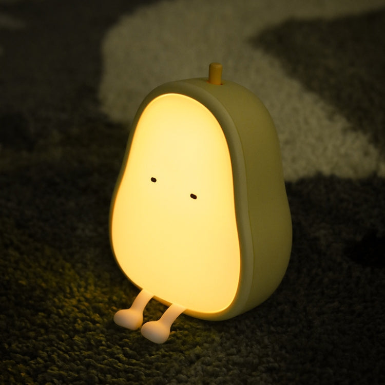 Birnenförmiges Nachtlicht, Silikon, weiches Schlafzimmer, warmes Licht, LED-Nachtlicht, Birnenform
