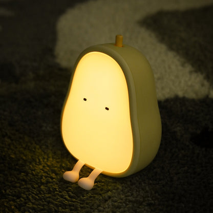 Birnenförmiges Nachtlicht, Silikon, weiches Schlafzimmer, warmes Licht, LED-Nachtlicht, Birnenform