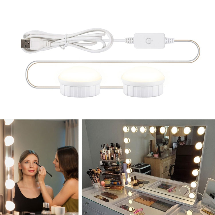 Mirror Front Light Dimmable Makeup Mirror USB Touch Control Light, 2 LEDs, 6 LEDs, 10 LEDs, 14 LEDs
