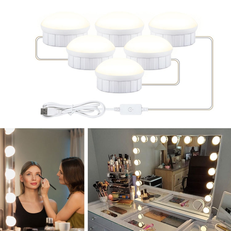 Mirror Front Light Dimmable Makeup Mirror USB Touch Control Light, 2 LEDs, 6 LEDs, 10 LEDs, 14 LEDs