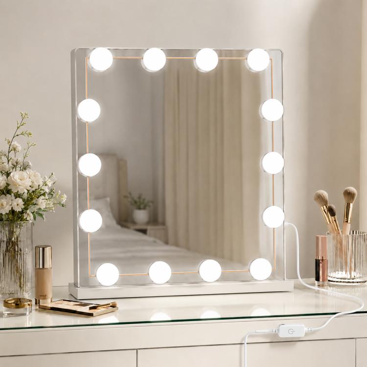Mirror Front Light Dimmable Makeup Mirror USB Touch Control Light, 2 LEDs, 6 LEDs, 10 LEDs, 14 LEDs