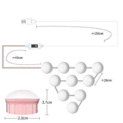 Spiegelfrontlicht Dimmbarer Schminkspiegel USB-Touch-Control-Licht, 2 LEDs, 6 LEDs, 10 LEDs, 14 LEDs