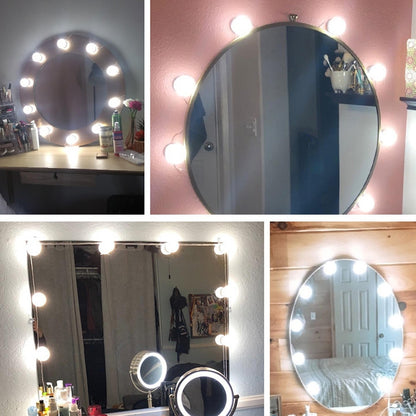 Spiegelfrontlicht Dimmbarer Schminkspiegel USB-Touch-Control-Licht, 2 LEDs, 6 LEDs, 10 LEDs, 14 LEDs
