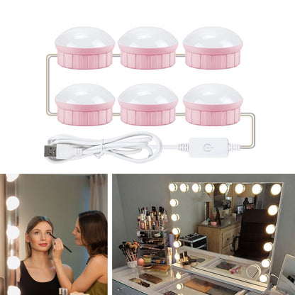 Spiegelfrontlicht Dimmbarer Schminkspiegel USB-Touch-Control-Licht, 2 LEDs, 6 LEDs, 10 LEDs, 14 LEDs