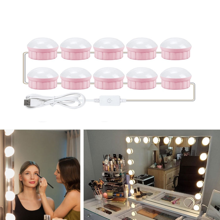 Spiegelfrontlicht Dimmbarer Schminkspiegel USB-Touch-Control-Licht, 2 LEDs, 6 LEDs, 10 LEDs, 14 LEDs
