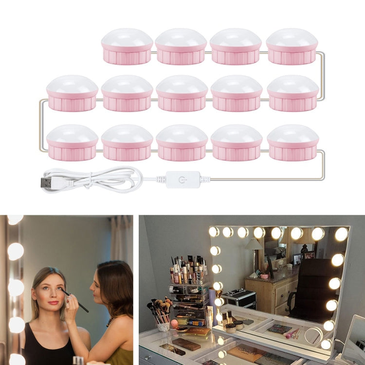 Spiegelfrontlicht Dimmbarer Schminkspiegel USB-Touch-Control-Licht, 2 LEDs, 6 LEDs, 10 LEDs, 14 LEDs