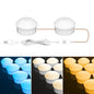Kosmetikraum-Badezimmerspiegel-Frontlicht USB-Dreifarben-Dimmlicht, 2 LEDs, 6 LEDs, 10 LEDs, 14 LEDs