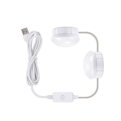 Kosmetikraum-Badezimmerspiegel-Frontlicht USB-Dreifarben-Dimmlicht, 2 LEDs, 6 LEDs, 10 LEDs, 14 LEDs