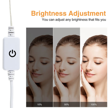 Kosmetikraum-Badezimmerspiegel-Frontlicht USB-Dreifarben-Dimmlicht, 2 LEDs, 6 LEDs, 10 LEDs, 14 LEDs