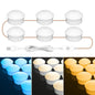 Kosmetikraum-Badezimmerspiegel-Frontlicht USB-Dreifarben-Dimmlicht, 2 LEDs, 6 LEDs, 10 LEDs, 14 LEDs