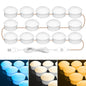 Kosmetikraum-Badezimmerspiegel-Frontlicht USB-Dreifarben-Dimmlicht, 2 LEDs, 6 LEDs, 10 LEDs, 14 LEDs