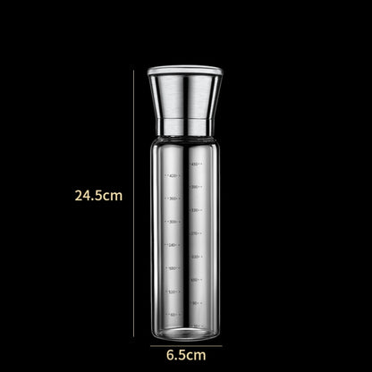 304 Edelstahl Meersalz Pfeffermühle Home Pfeffer Kaffee Manuelle Mahlflasche, 450ml