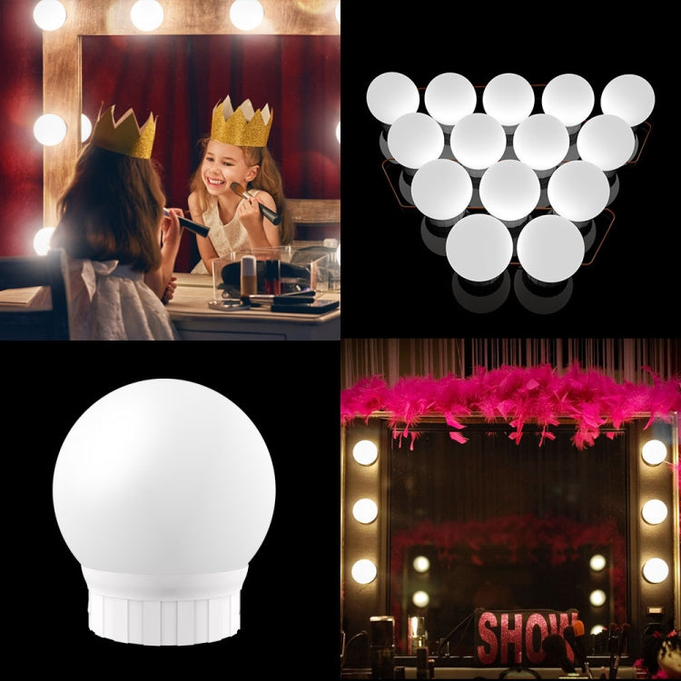 3 Farbtemperatur-Spiegel-Frontlampe USB Einfache Badezimmer-Make-up-Glühbirnen, 2 LEDs, 6 LEDs, 10 LEDs, 14 LEDs