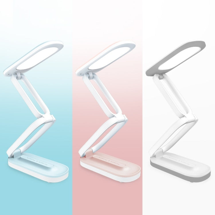 YAGE T125 LED-Schreibtischlampe, faltbares USB-Leselicht, Porzellanweiß, Blauweiß, Rosaweiß
